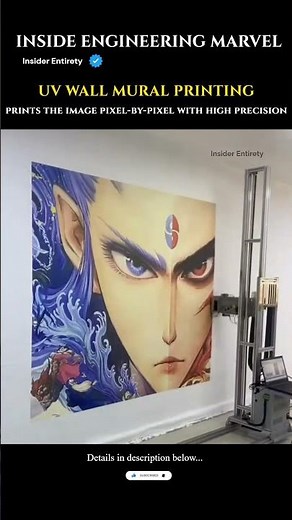 Future of Wall Art: UV Wall Mural Printing Technology 🔥| Chinese Mural paints #tech #innovation