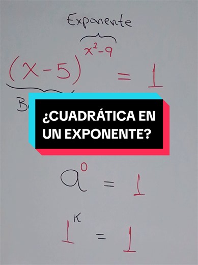 Ecuación cuadrática en un exponente: cómo resolver paso a paso