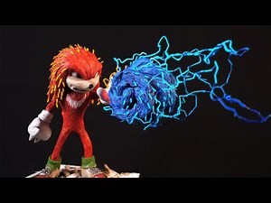 I made Knuckles catching Sonic out of Clay / Movie Version