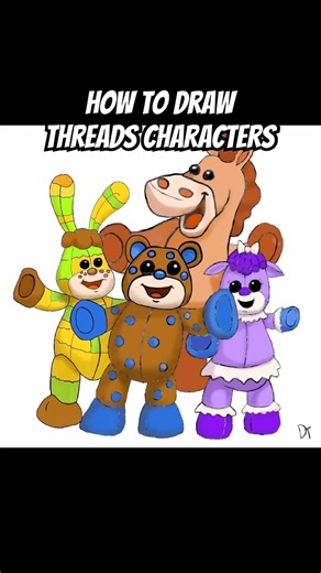 Sketching Threads Characters 🧵✨ | #Cute Draft Stage #cutedrawing #artshorts #fanart #howtodraw #art