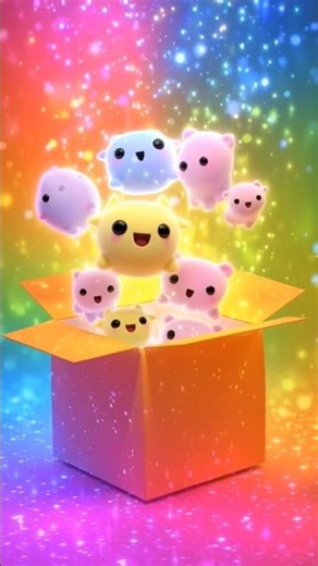 Cute colorful magic box opening #cute #magic #ai😲😁
