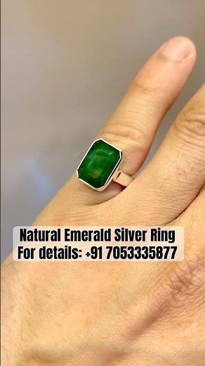 Zambian emerald | dark green | emerald cut | no treatments #emeraldring #shortsvideo # # #gemstone
