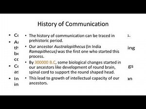 Evolution of Communication