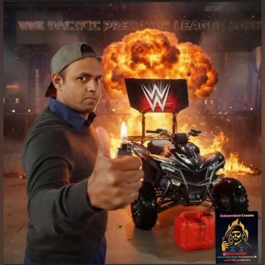 @WWE Backstage Chaos 😳🔥 ATV on Fire!