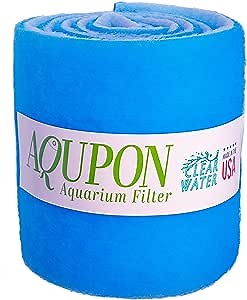 Aquarium Filter Media Pad - Cut to Fit Roll (Dye-Free/Blue Bonded) 0.75 Inch Thickness (12 ft, Blue)