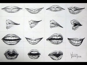✨ Secret How to Draw Lips Expression Drawing for Beginners ✨#viralvideo #videoviral #pencildrawing