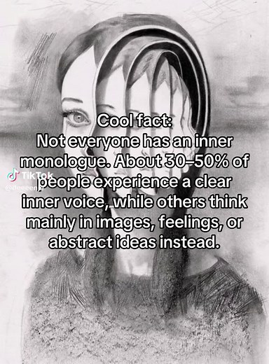 Inner monologue is the quiet voice in your mind used for self-talk, reflection, planning, and understanding emotions one form of intrapersonal communication that shapes how we think and respond. #humanbodyfacts #fyppppppppppppppppppppppp #humanbody #sciencefacts #creepy