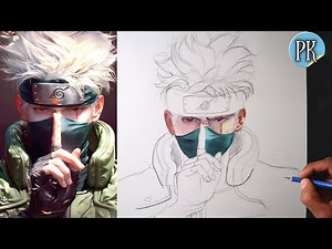 How to draw KAKASHI hatake || step by step tutorial || easy naruto anime