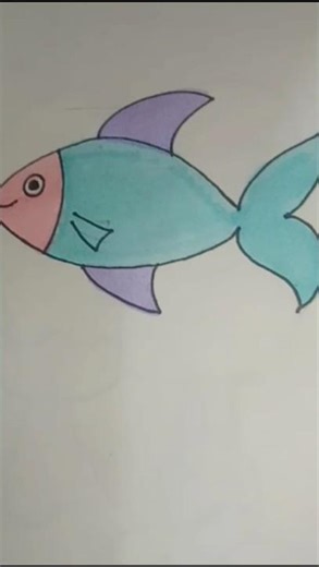 HOW to draw fish 🐟 #baby #cute #drawing #easydrawing #art #artist #youtube #shorts #draw #shortvideo
