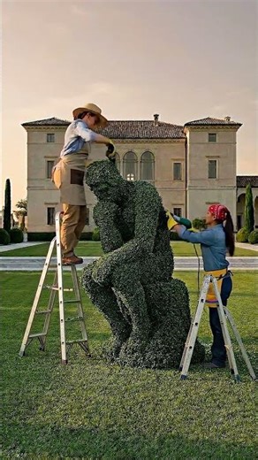 Where art meets gardening - From Tiny Shrub to The Thinker 🌱🧠 (Insane Transformation!)
