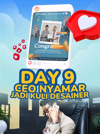 DAY 9 seorang CEO menyamar jadi Kuli Desainer #canva #canvadesign #desaingrafis #desainercanva