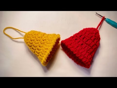 Easy technique for crocheting Christmas bells 🔔