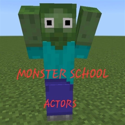 Monster school actors for video animation (armorstand animation) v1.2 Minecraft Mod