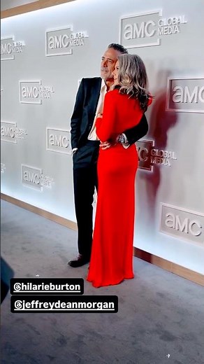 Hilarie Burton and Jeffrey Dean Morgan at the AMC Upfronts. #jeffreydeanmorgan #hilarieburton