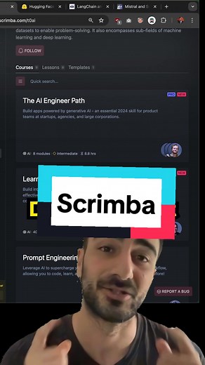 Scrimba is a great way to learn everything you need to know to become a software engineer and build AI agents #learning #learntocode #learnai #csmajor #coding #langchain