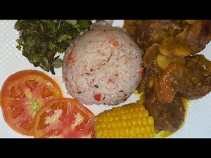 Authentic jamaican Pig,Foot With Bean N Coconut Rice