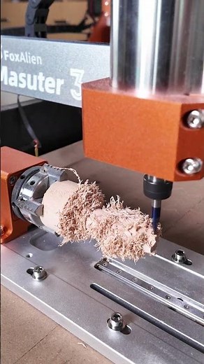 Making a Chess with FoxAlien 4th Axis CNC Rotary Module #woodworking #cncmachine #diy #chess #cnc