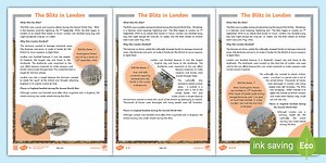 LKS2 The Blitz in London Differentiated Reading Comprehension Activity