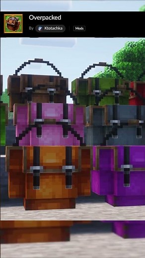 This is the BEST BACKPACK mod for MINECRAFT! - Overpacked mod #minecraft