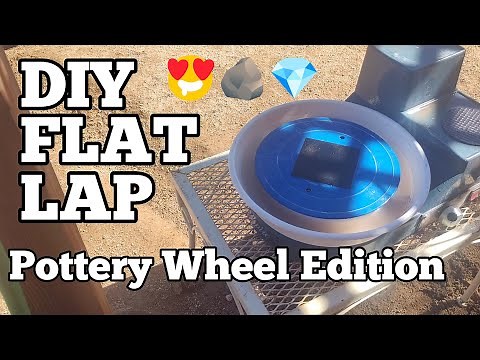 DIY Flat Lap Homemade Lapidary Machine - Pottery Wheel Edition #diy #lapidary #lapidarymachine