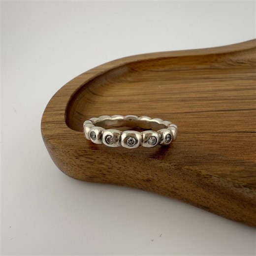 Vintage Retired Pandora Sterling Silver Ring 925 CZ Band Size 9 Minimalist - Etsy
