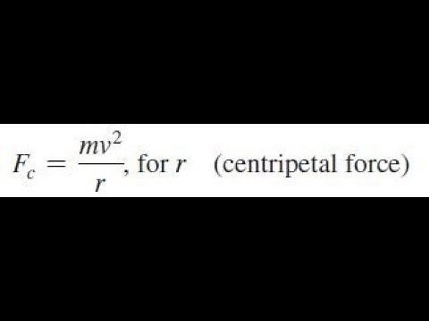 Fc = mv^2/r, for r (centripetal force) solve for the indicated letter.