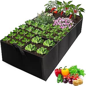 Fabric Raised Garden Bed, 60 Gallon Planter Raised Beds with Handle,4x2x1 FT Extra Thick Fabric Plant Grow Bags Outdoor, Garden Box Containers for Growing Potatos, Tomatos, Herbs and Flowers