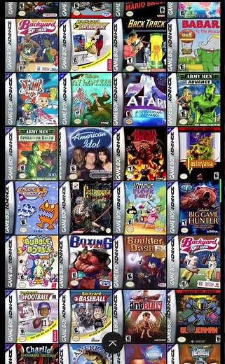 GameBoy Advance Games.