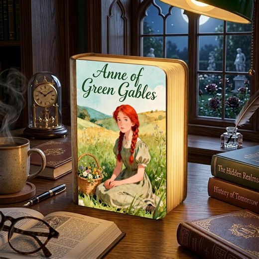 Anne of Green Gables Book Lamp, Classic Novel Light, Cottagecore Decor, Book Lover Gift, Gift for Readers, Book Nook Light - Etsy UK