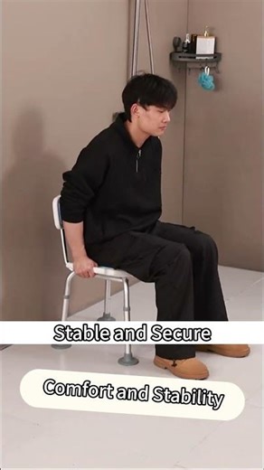 Stable & Adjustable Shower Chair with Backrest — Comfort & Safety in Every Shower!