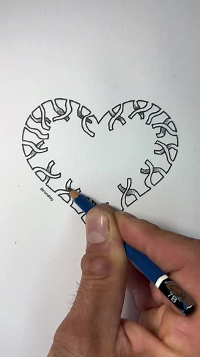 Drawing a Heart: Creative Expression with a Pencil