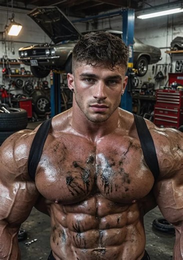 Would you get your car fixed by this handsome hunk? #hunkdump #bodybuilder #fyp #gym #hunk