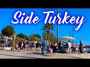 ANTALYA Side Turkey - Travel Guide 🇹🇷 Beautiful Walking Tour of Side Old Town [4K UHD] #side #turkey