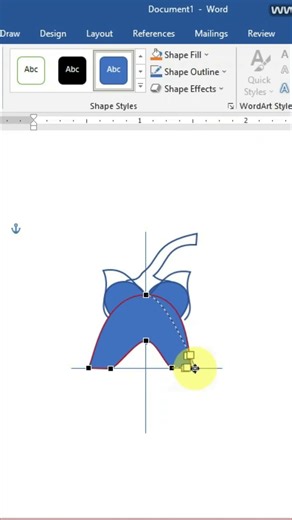 Lovely Elephant | Used Ms. Word in AutoShapes | Who can Try it?