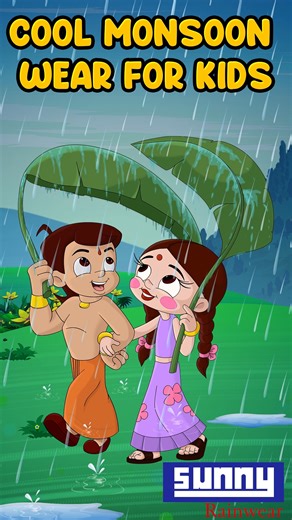 Introducing the coolest monsoon rainwear from Sunny Rainwear, featuring your favorite superhero, Chhota Bheem! #ChhotaBheem #SunnyRainwear #KidsFashion #Monsoon #Shopnow | Chhota Bheem