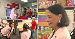 New CCSD Superintendent Jhone Ebert kicks off first day touring schools