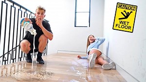 66K views · 542 reactions | Oil Floor SLIP Prank On Roommates! 藍 | Jake Paul | Facebook