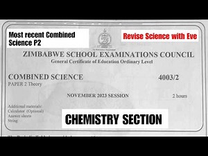 Zimsec November 2023, Combined Science P2, Answers for Section C
