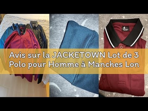 Avis sur la JACKETOWN Lot de 3 Polo pour Homme à Manches Longues Polo de Golf Travail avec Boutons P