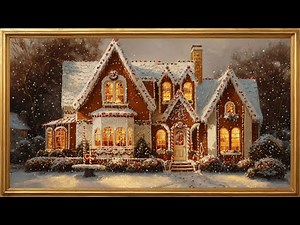 Classic Gingerbread Christmas House – 4K Frame TV Art | Cozy Holiday Ambience