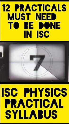 ISC Physics practical syllabus. 12 practicals must need to be done in ISC PHYSICS. #physics #isc2024