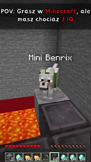 POV: Grasz w Minecraft ale masz chociaż 3 IQ 🤓 | #minecraft #benrix