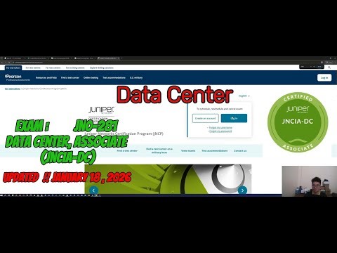 JNCIA DATA CENTER 100% PASSED WITH VOUCHER EXAM JN0-281 ASSOCIATE UPDATED IN JANUARY 18, 2026