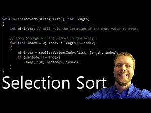 Sorting in C++ using the Selection Sort