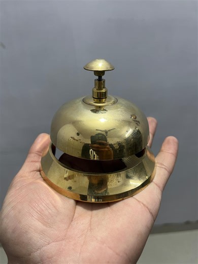 Handmade Solid Brass Service Bell | Vintage Hotel Reception Desk Bell | Classic Call Bell for Restaurant, Café & Office Decor - Etsy UK
