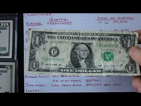 What Dollar notes are fancy serial number notes?