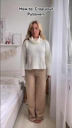SO croppst du jeden Pullover 🤩 #fashionhacks #stylingtips