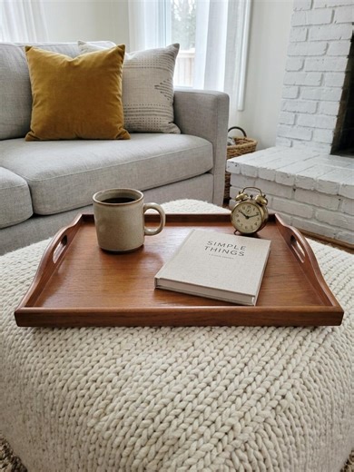 Goodwood Teak Serving Tray | MCM Butler Thailand, Mid Century Modern Bar Tray - Etsy