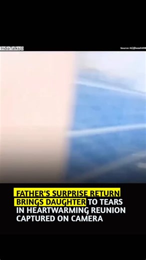 India Talks on Instagram: "A heartwarming reunion melted hearts online as a father's unexpected return turned into a moment of pure joy. The emotional video shows his daughter bursting into tears the instant she sees him, running into his arms after what seems to be a long separation. Her tears of happiness and his comforting embrace capture the purest form of love the unbreakable bond between a father and daughter. The emotional moment, shared by IG/@sasi1499, beautifully reminds viewers that s