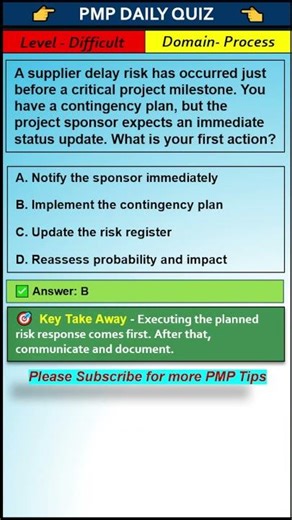 PMP Quiz 24 #pmp #pmpexam #pmp2025